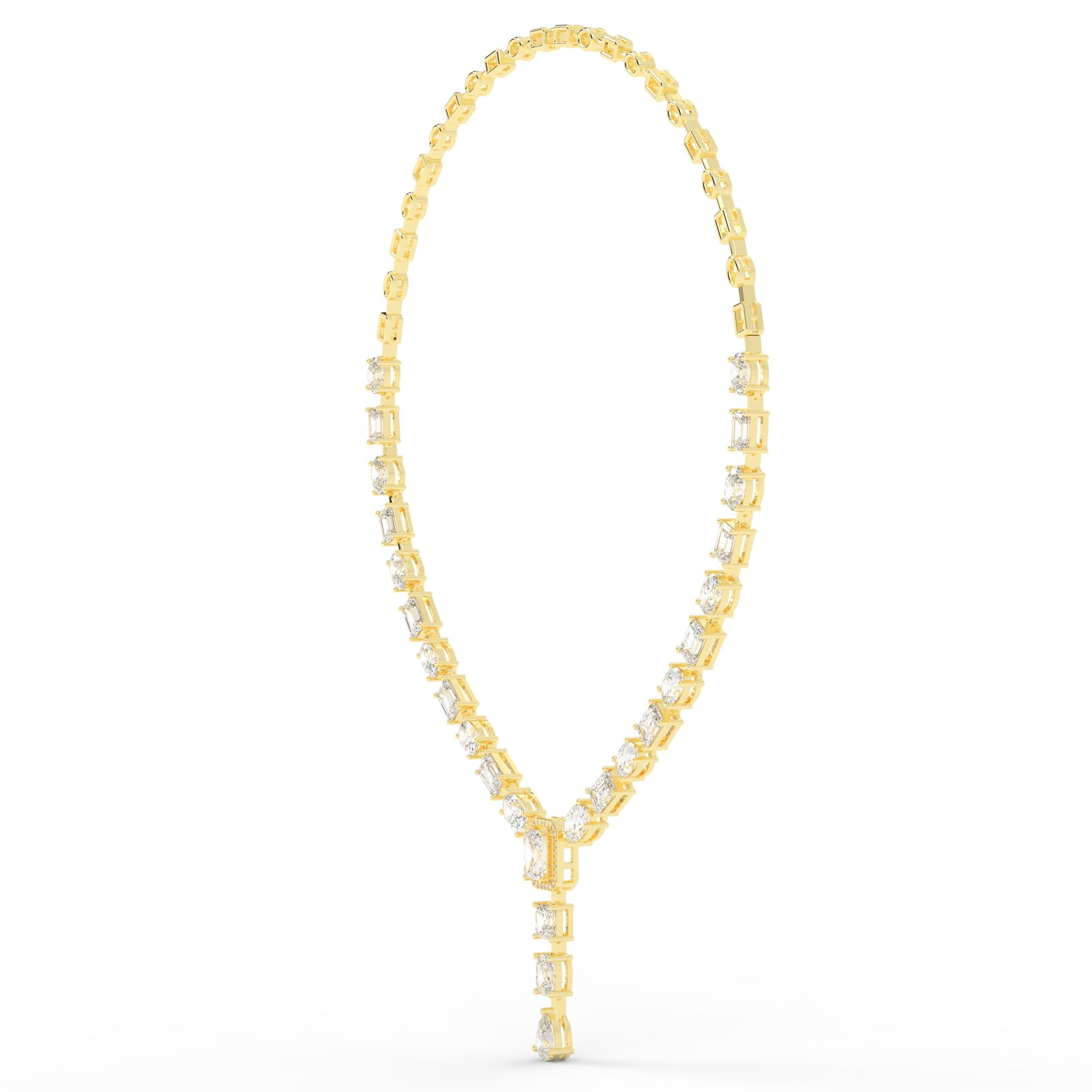 Elegant Sterling Gold Necklace with Oval Pendant