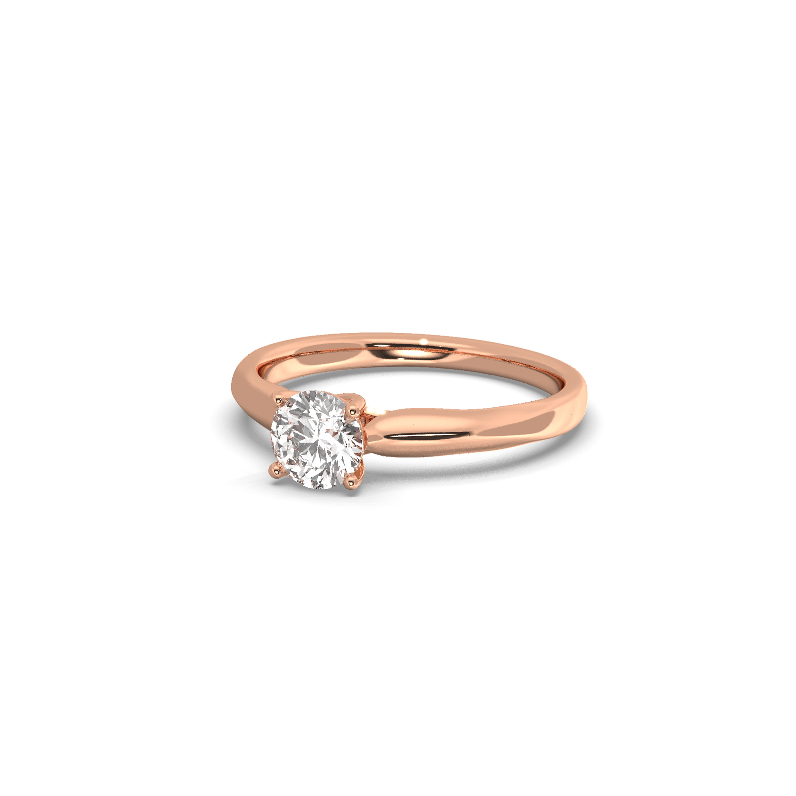 solitaire Lab Grown Diamond Ring With 0.65 CT