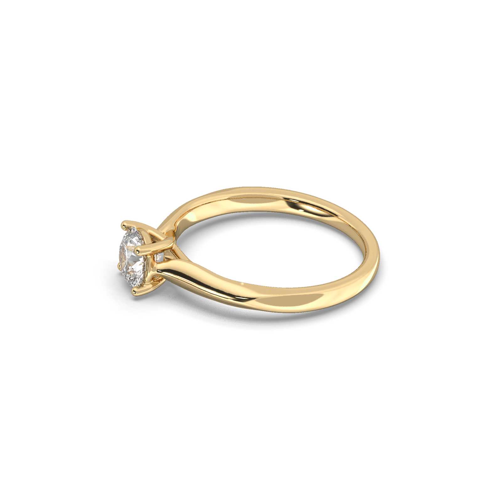 solitaire Lab Grown Diamond Ring With 0.65 CT