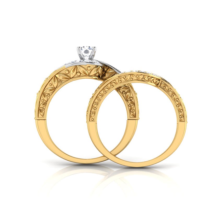 Srisha Spiral Glim Solitaire Ring Set